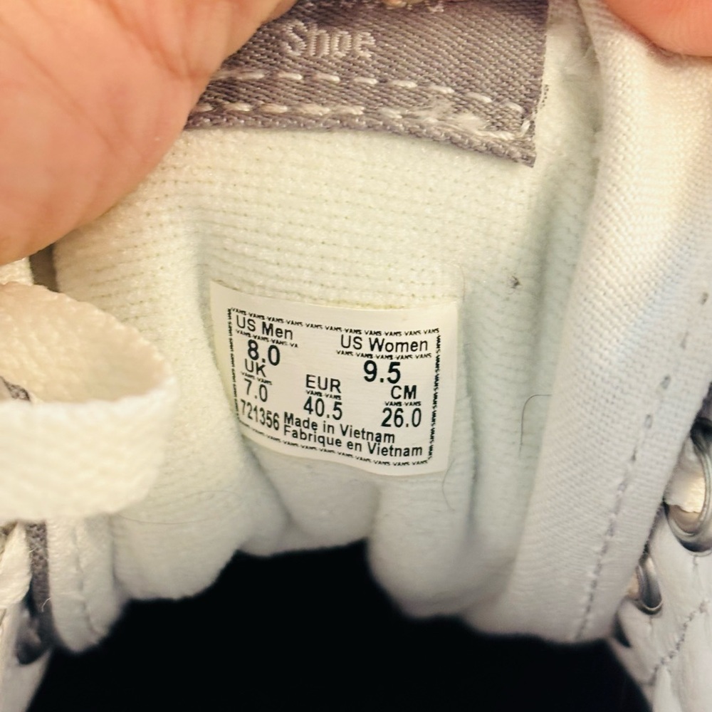 Vans White and Gray High-Tops - Picture 5 of 5